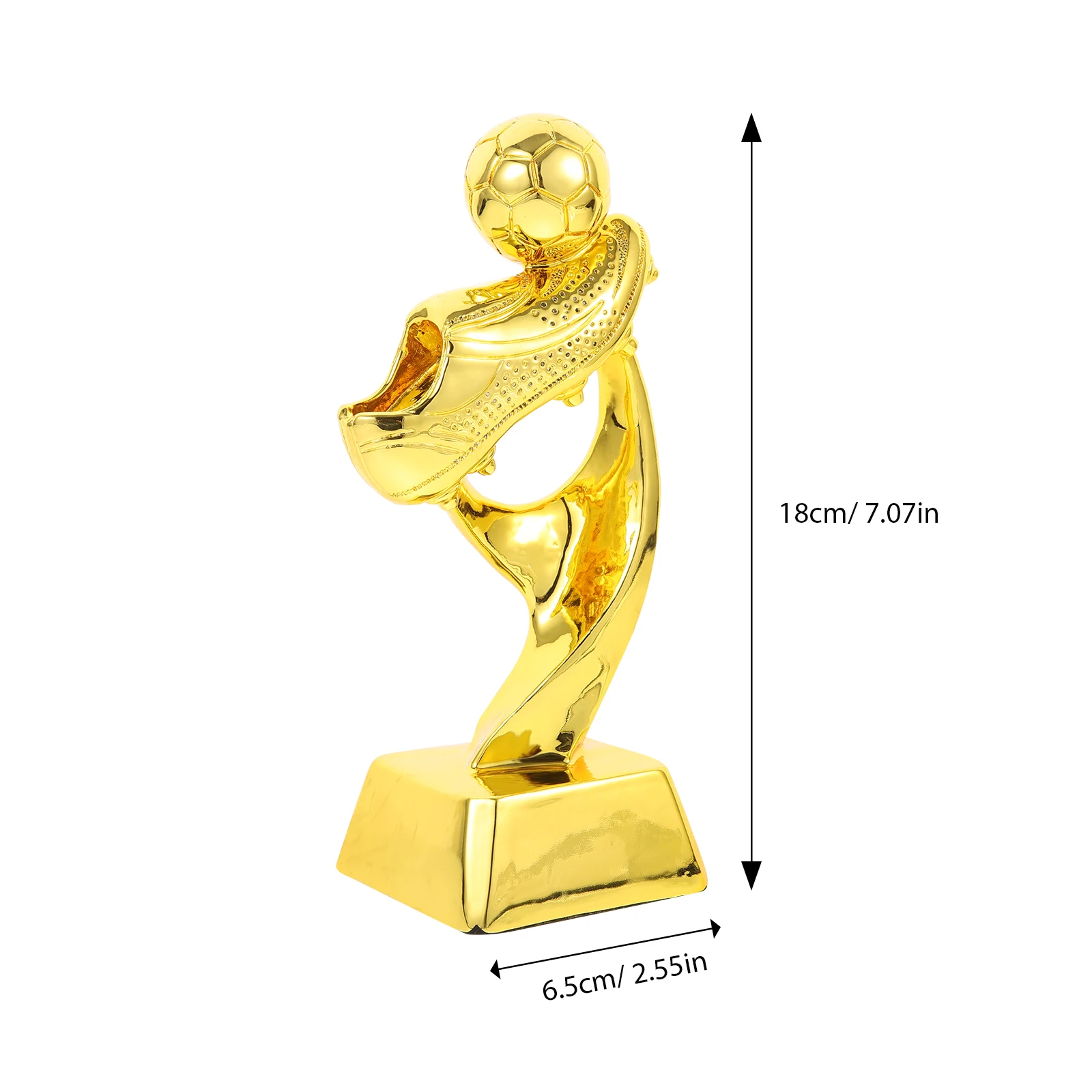 Plastic Trophy Toys Mini Resin Football Trophy Plating Soccer Match Award Toy With Base For School Kindergarten Youth Football Championship Trophy
