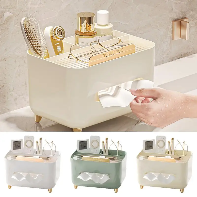 

Decorative Napkin Dispenser Durable Tissue Storage Box portable Non-Slip Tissue Holders Modern Desktop tissue dispenser supplies