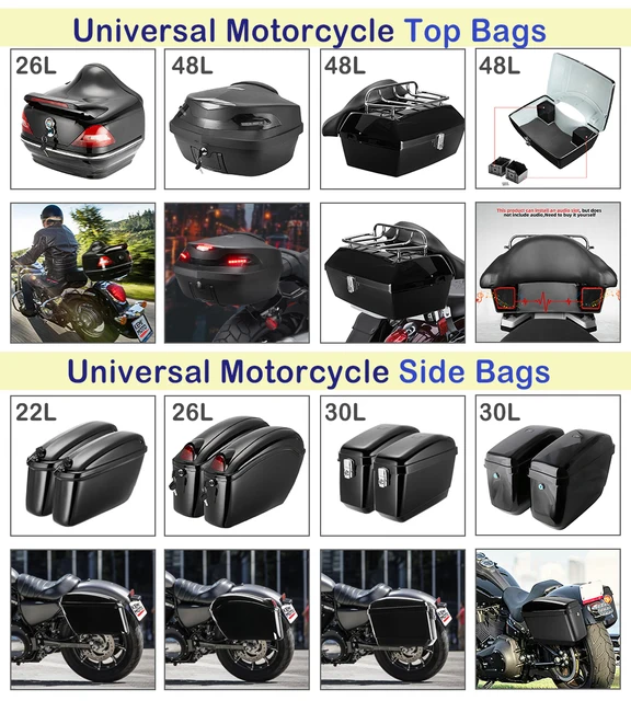 Bolsa Lateral Moto Honda Rebel - Impermeável 1.5L Com Aparência Carbono