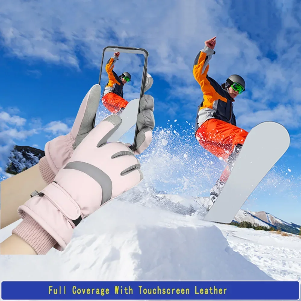 Ski Gloves Waterproof Windproof Anti Sli - Warm Gloves Thermal Touchscreen, For Men Women Outdoor Winter Ski Gloves 2