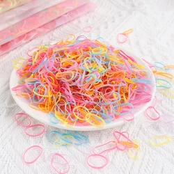 Colorful Disposable Hair Bands - Elastic Ponytail Holders (Colorful jelly)