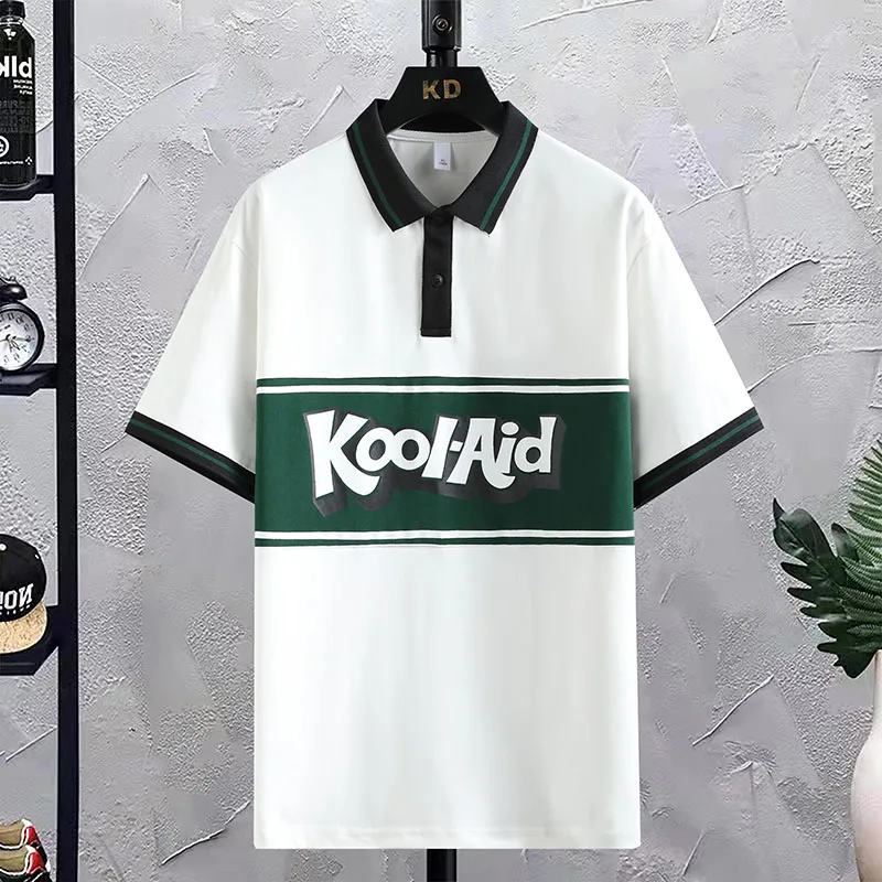 

Рубашка-поло мужская с коротким рукавом, воздухопроницаемая поглощающая влагу футболка, уличная одежда для Европы и Америки, лето