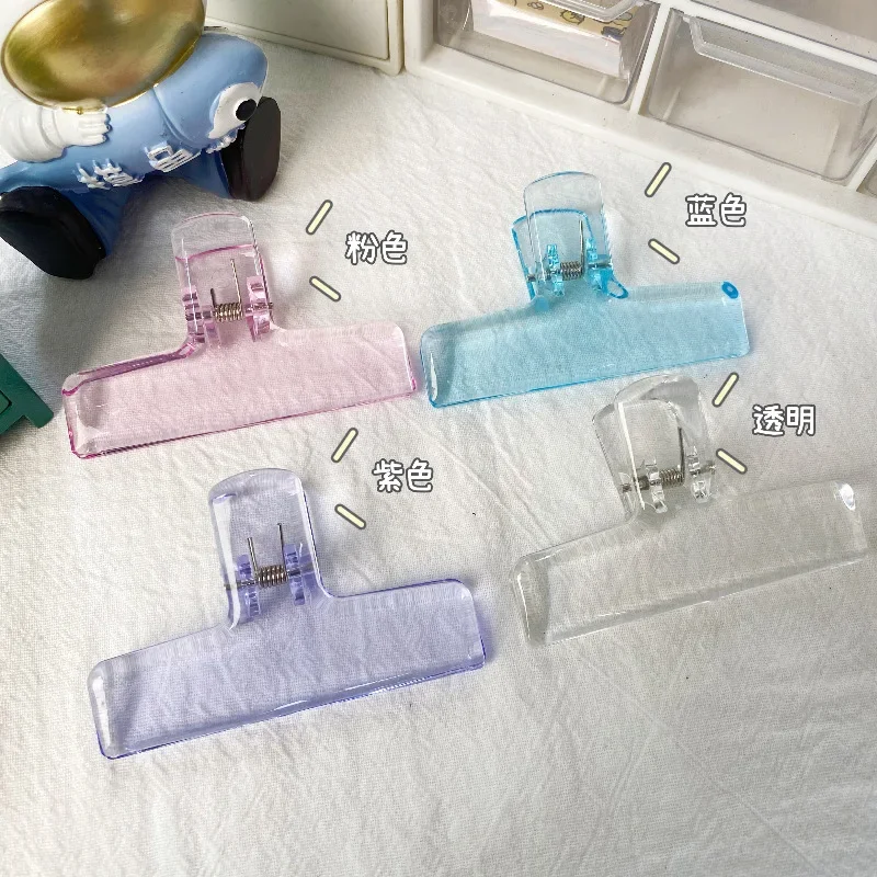 Simple Transparent Acrylic Clips Minimalist Style Spring Clips Student Teacher Stationery School Office Paper paper clips