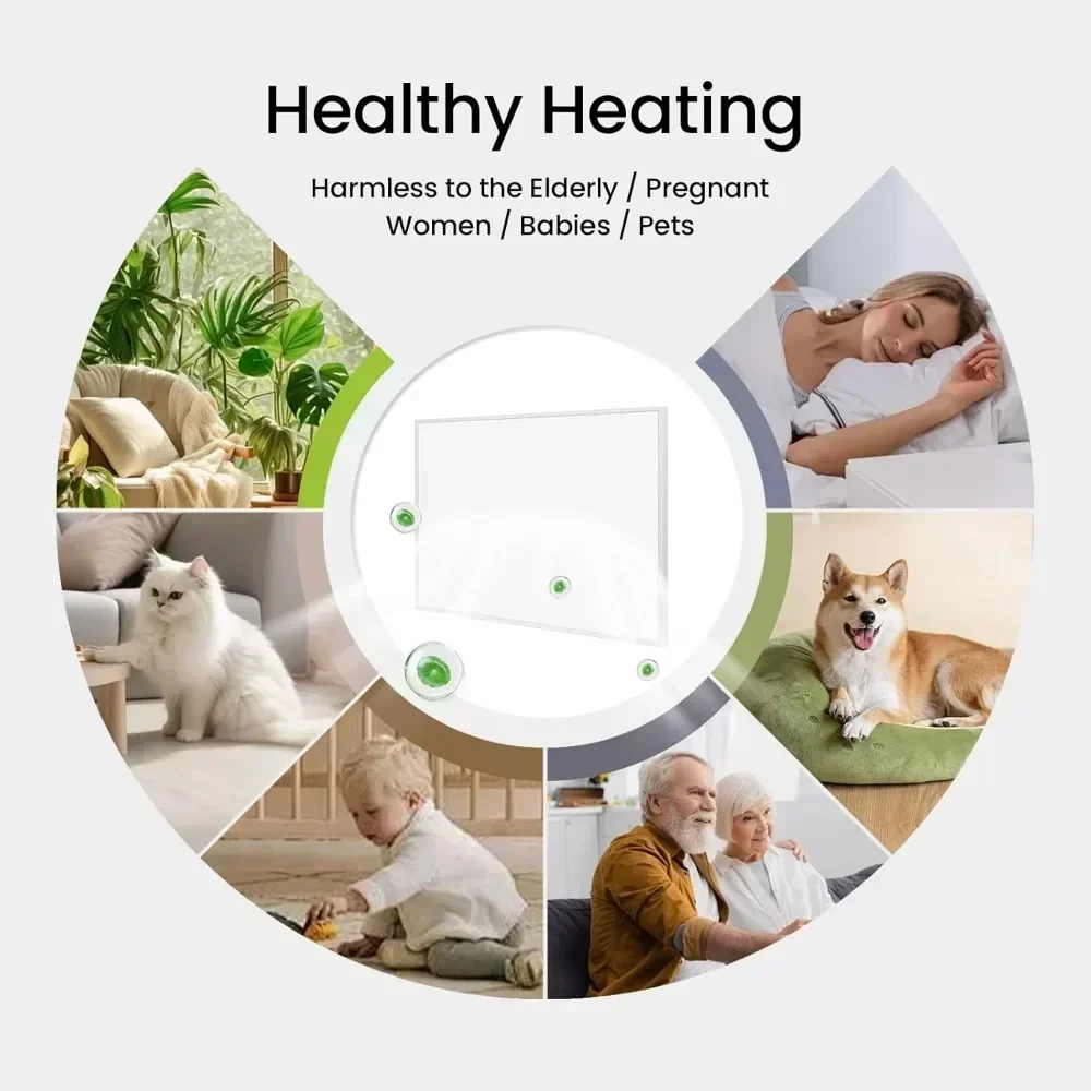 Winter 500*900mm Infrared Heater 450W Far Infrared Panel Heater Indoor Energy-Saving with Overheating Protection Electric