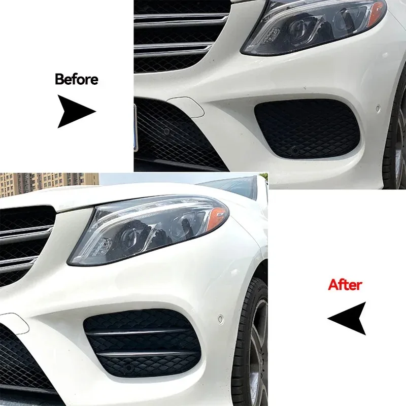메르세데스-벤츠 GLE 클래스 W166 X166 C292 쿠페 AMG 2015-18용 프론트 범퍼 사이드 에어 인테이크 벤트 프레임 안개등 커버 그릴