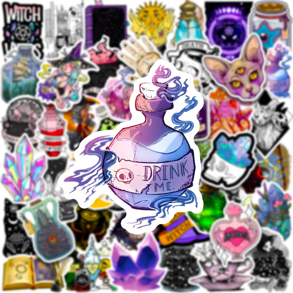 10/30/50/100pcs Witchy Apothecary Graffiti Stickers Decals Aesthetic DIY Skateboard Motorcycle Phone Goth Cool Sticker for Kids