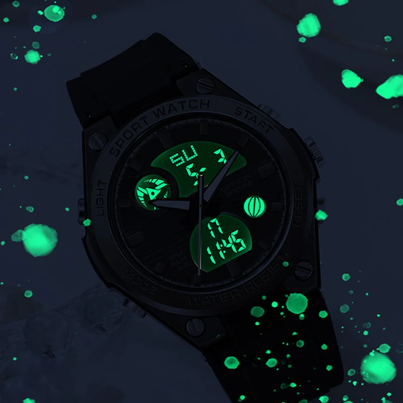 SANDA Brand G Style LED Digital Watch Women Sport Chronograph Lady Quartz Wristwatch 50m Waterproof Female Girl Electronic Clock 4