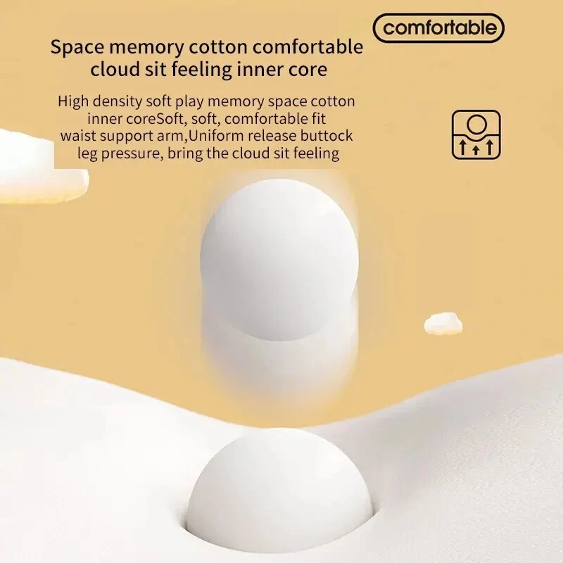 Ergonomic Memory Cotton Office Cushion Hemorrhoid Cushion Chair Cushion A Sitting Artifact Butt Pad 2