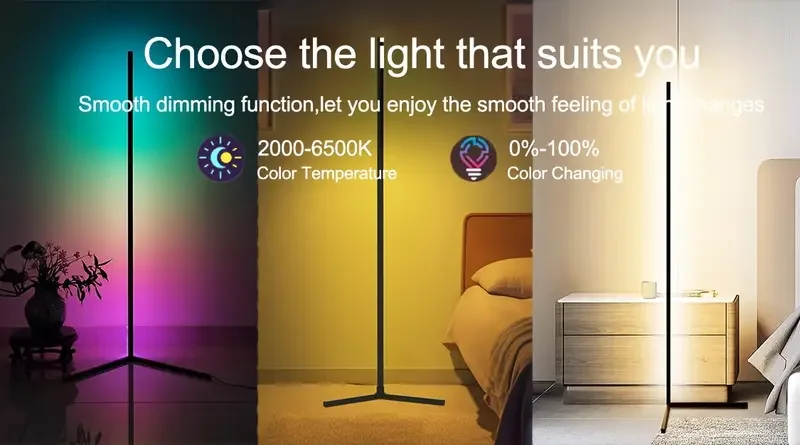 Floor Lamp with Bluetooth Control
