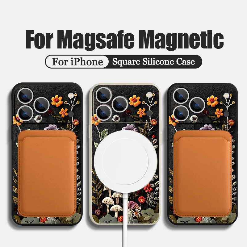 Magnetic Lanyard Phone Case with Embossed Pattern and Soft TPU Cover