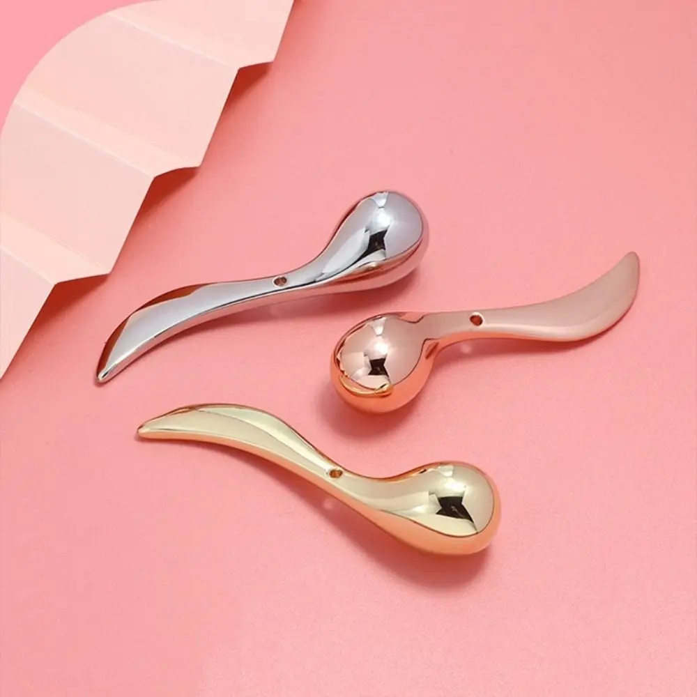 Applicatore Di Crema Per Gli Occhi In Lega Di Zinco Maschera Cucchiaio Eye Roller Eye Massager Stick Gold Silver Color Cream Mixing Spatola