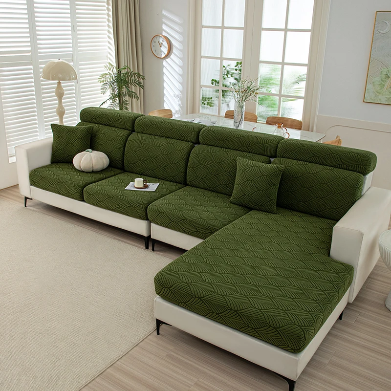 Thick Plush Sofa Cover Image 1