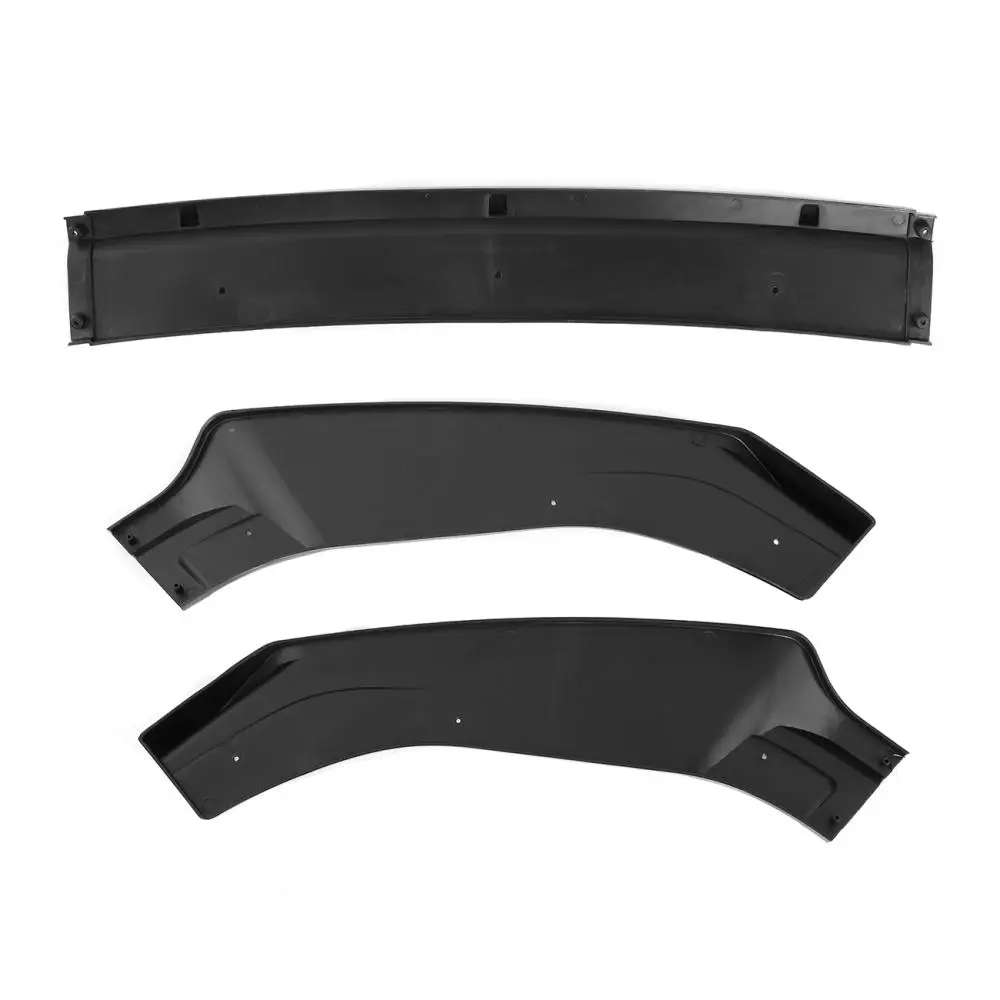 3Pcs Front Bumper Lip Spoiler Splitter Gloss Black Volkswagen Golf MK7 MK7.5 GTI R R-line GTD 2014 -