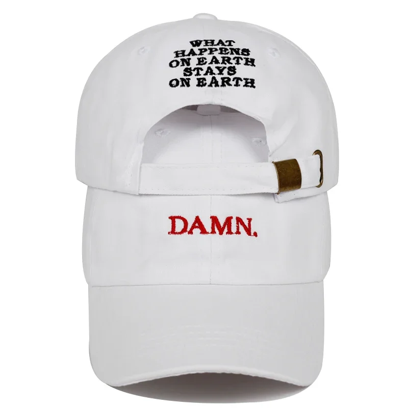 Unisex DAMN Embroidered Baseball Cap - High Quality Cotton Hip Hop Hat for Men & Women, Spring Summer Sun Hat