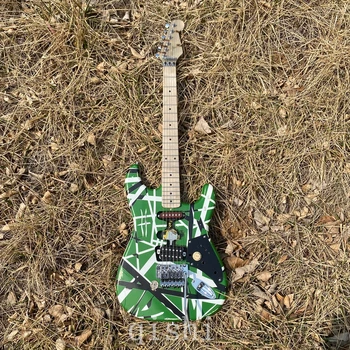 Eddie Van Halen guitar “Fran-k” Heavy Relic Electric Guitar/green Body beautiful real reflector