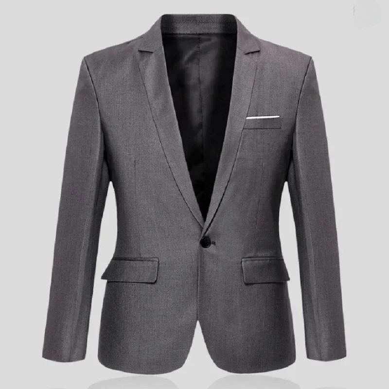 Black Dress Jackets Cropped Jacket for Men Coats Business Man Suits and Blazers Short Korean Style Fashion 2024 Spring Clothes 3