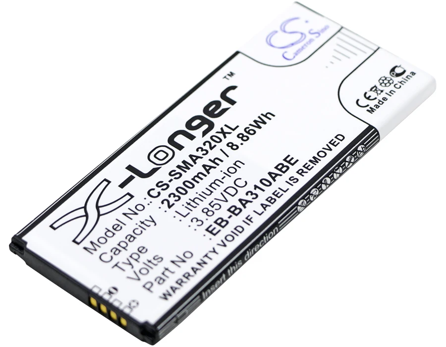 2300Mah Gh43-04562A Eb-Ba310Abe Batteria Per Samsung Sm-A310 Galaxy A3 2016 Duos Lte Sm-A310F/Ds Sm-A310Y Galaxy A3 2016 Lte Gala