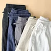 Men's Casual High-end Hemp Pants Summer Thin Style New Chinese Cotton Hemp Trousers White Loose-fit Straight-leg Pants