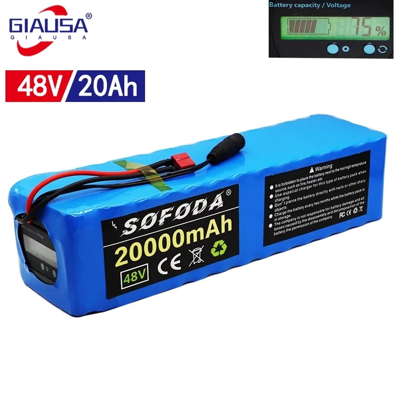 48v Battery13s4p 20ah Battery Pack 1000w High Power Battery 54.6v