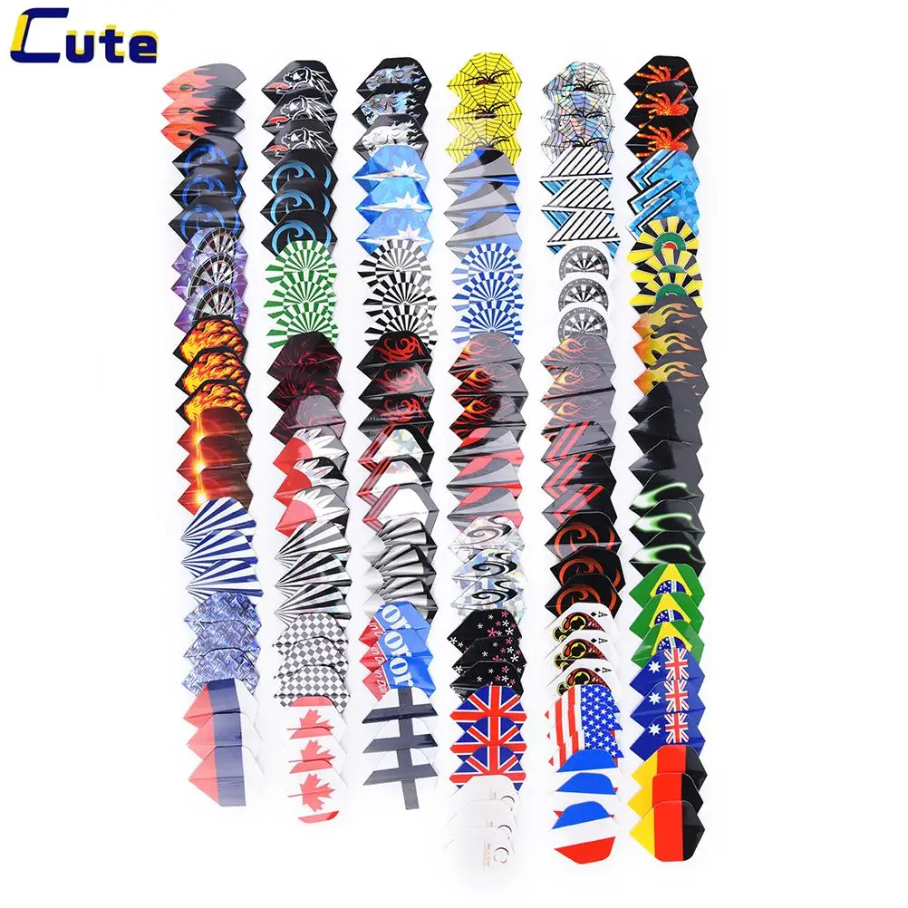 Various Colors Dart Flights 150pcs Dart Flights In 50 Kinds Of Patterns