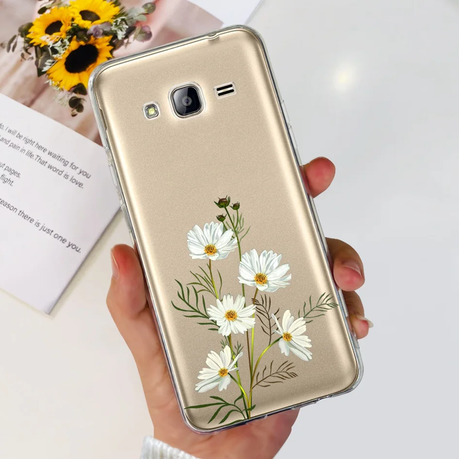 Clear Flower Design Soft TPU Silicone Phone Case