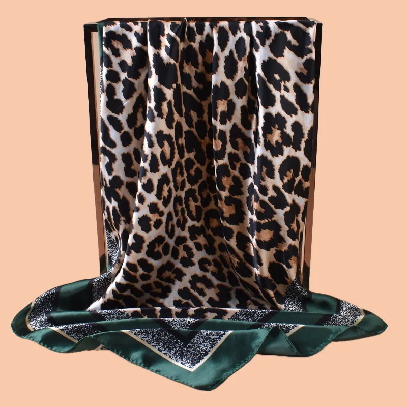 1 Stück Damen Sexy Leopardenmuster Gewebter Schal Großer Modischer Kopfschal Reise Party Damen Seidenschal Vielseitiger Wickelschal Stilvoll – Detail 14