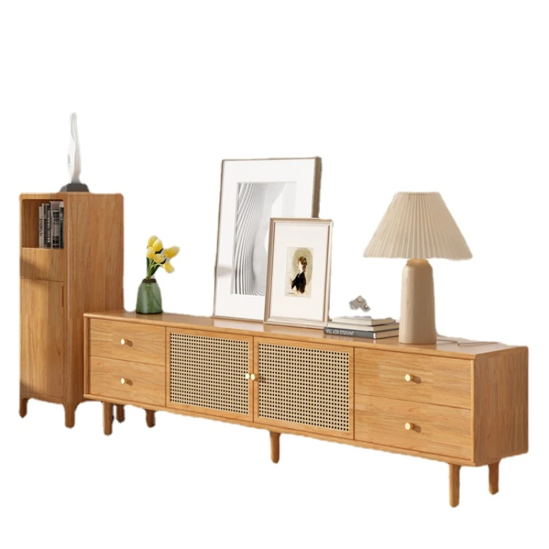

PQF TV Cabinet and Tea Table Combination Simple Low Cabinet Living Room TV
