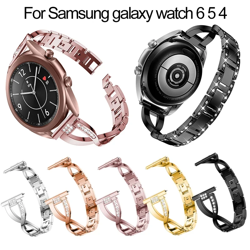 Luxury Stainless Steel Alloy Watchband - 20mm Elegant Metal Bracelet Strap