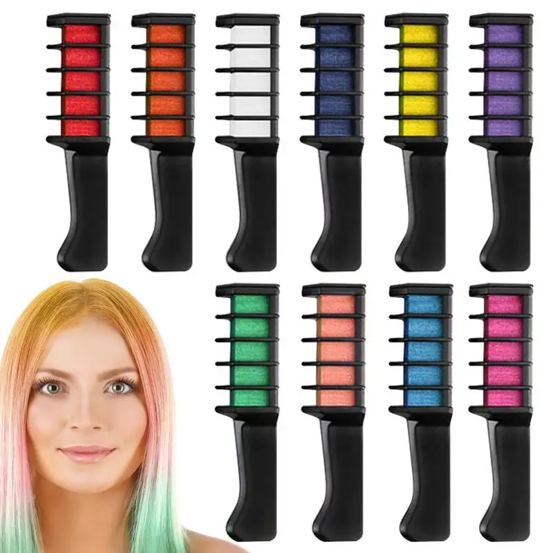 Hair Chalk Comb Kids Hair Dye Spray Temporary Washable Hair Dye For Girls Hair Makeup For Halloween Christmas Birthday Kids Hair