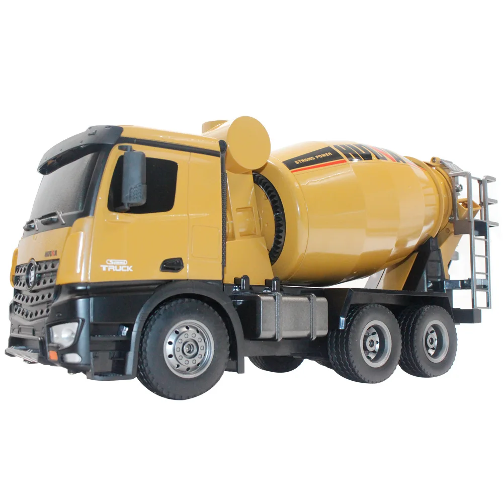 Huina Large Ten Channel 1:14 Semi-Alloy Concrete Mixer Sound And Light Remote Control Engineering Car Model Children'S Toys 2