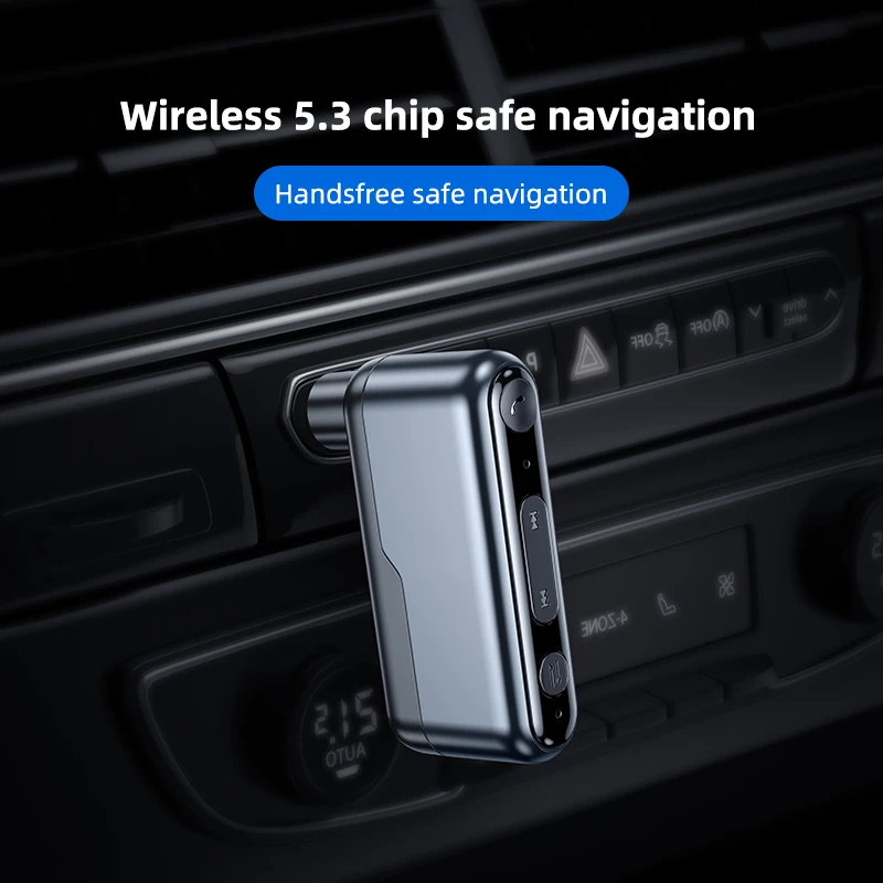 Bluetooth 5.3 Audio Receiver 3.5mm HIFI Stereo Lossless Music Wireless Adapter Support TWS Mode With Mic for Car Home Headphones