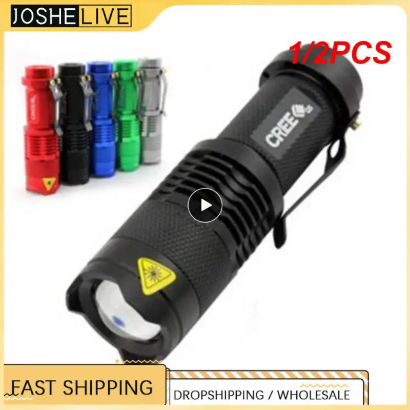 

1/2 шт., мини-перезаряжаемый фонарик с COB матрицей