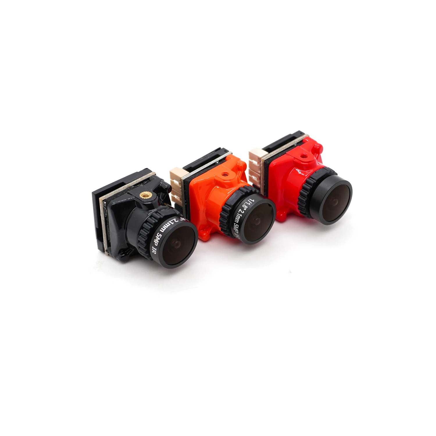 Caméra FPV 1800TVL HD fixée sur un drone RC, prête pour la course, vue de côté