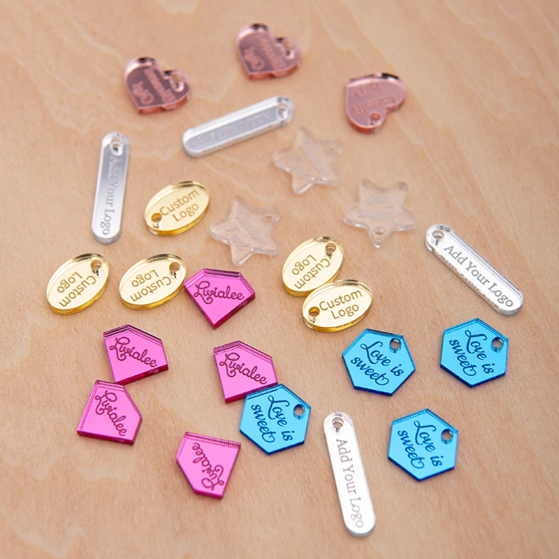 

Personalized Acrylic Tag for Wedding Party,Baby Baptism Decoration,Custom Gift,Garment,Jeans,Bags,Shoes,DIY,Sewing Supplies
