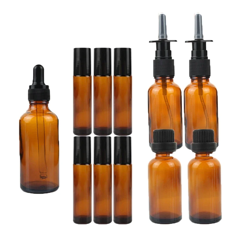 10ml/30ml/50ml Glass Dropper Bottles/ Travel Refillable Bottles Essential Oil Containers for Cosmetic Perfume Essential Oils