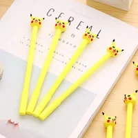 4pcs/lot 0.38mm Cute Yellow Gel Ink Pen Business Gift Stationery School and Office Supplies Birthday Gift Office Accessories 2
