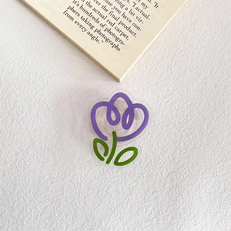 Tulip Flowers Foldable Finger Ring Phone Holder and Stand