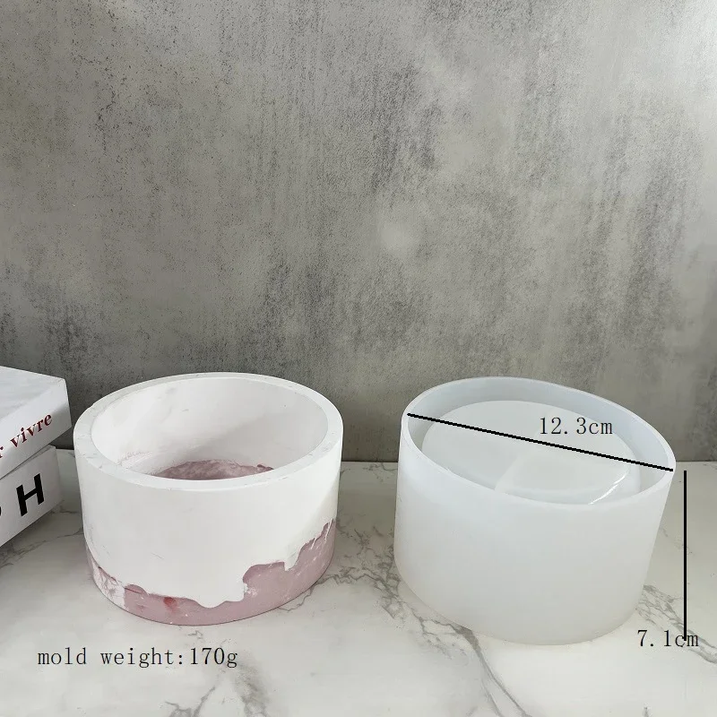 Silicone Mold Large Medium Small Round Flower Pot Mould Succulent Flower Pot Silicone Mold Concrete Plaster Vase Mould Resin Mold Decoration