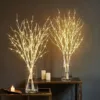 1 PC White Birch Branch Lights Battery Operated 20 LED Fairy Lights Willow Branches for Home Bedroom Inside Outdoor Decoration 1