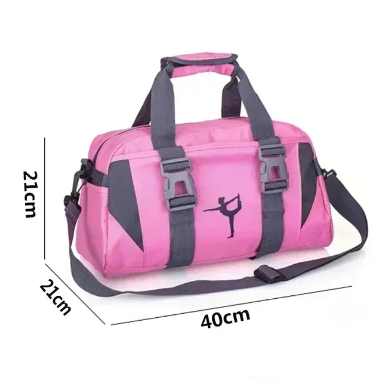 Waterproof Nylon Yoga Fitness Duffel Bag for Women - Stylish Travel and Gym Shoulder Bag