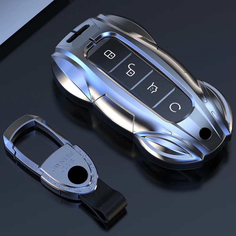 Metal Car Remote Key Cover Case Holder Shell Fob for BYD New ATTO 3 Atto 2 Song Pro Shark 6 Dolphin Mini Seal U 05 Sealion 07 EV key case,key case cover,car key shell