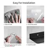 Punch Free Floating Shelves for Wall Storage Self-adhesive Rack 20-50cm Kitchen Home Decor Bathroom Accessorie Modern Matt Black 3