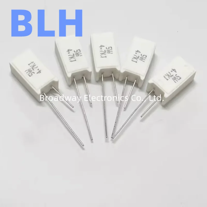 Cement Resistor 10PCS Vertical Cement Resistance SQM 5W 5% 47K 50K 51K 68K 75K 82K 100K 120K 150K 200K 300K ohm Ceramic resistor