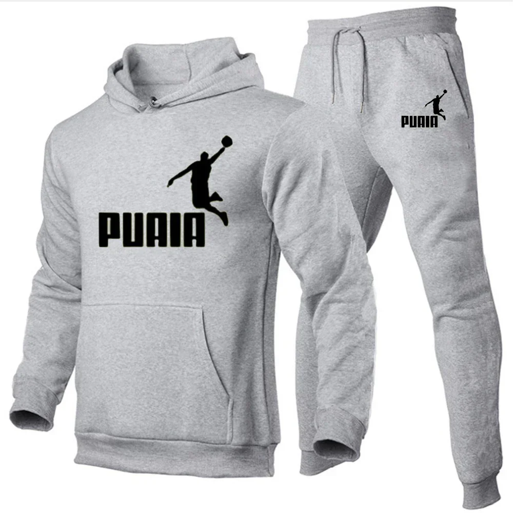Men\'s Sports Suits Fashion Print Hoodies Pants Casual Tracksuit Sweatshirts and Sweatpants Two Pieces Sets Sportswear Clothing