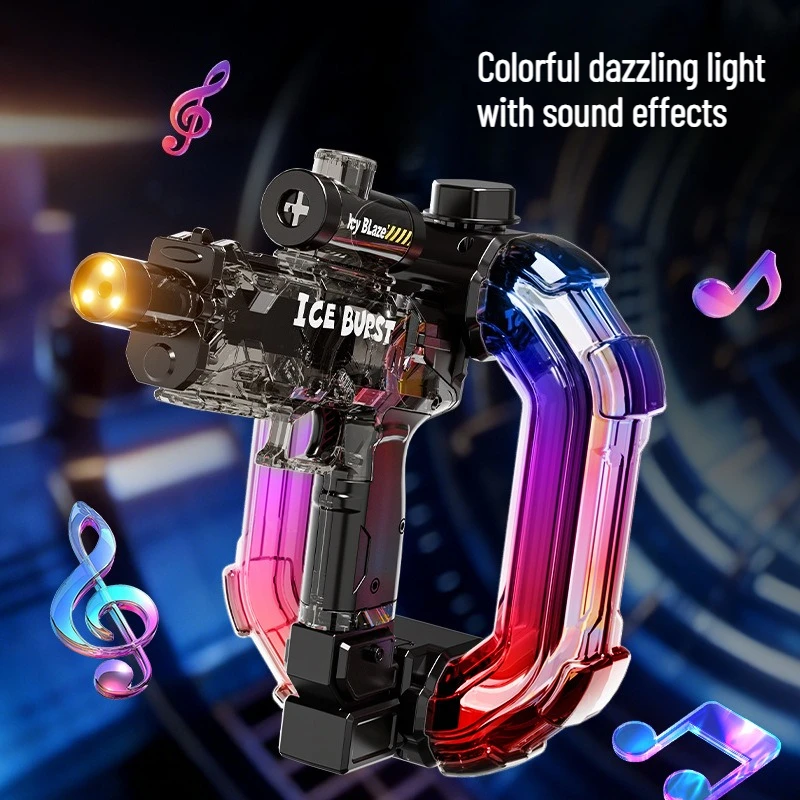 주변에 색깔 있는 조명이 있는 자동 물총 전기 물총 연속 스프레이 블래스터 어린이 소년을 위한 야외 수영장 장난감