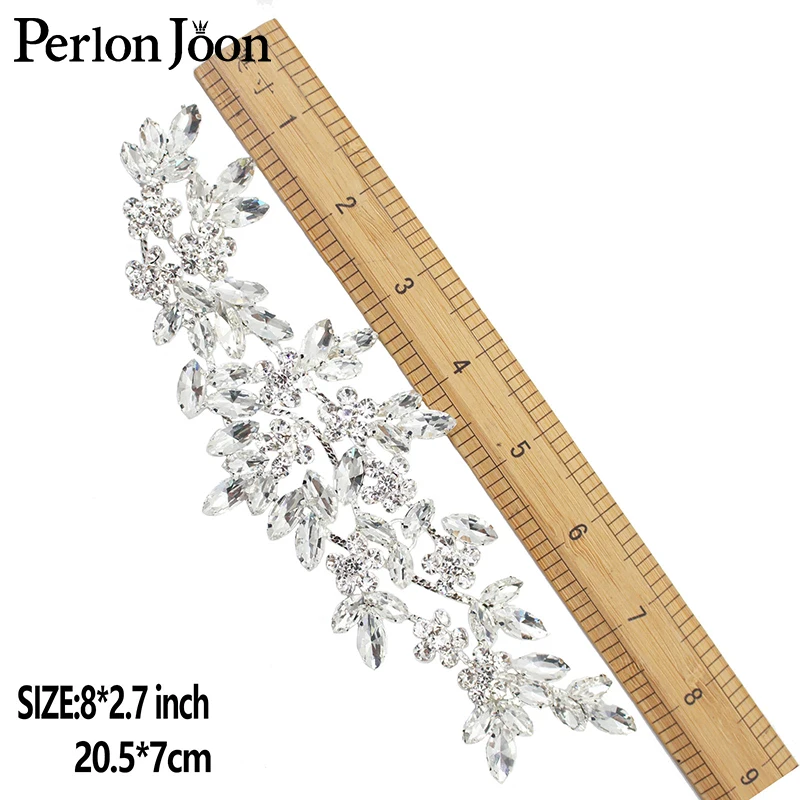 Ab Crystal rhinestone applique Welding flower patch sew on Wedding dress sleeves accessories
