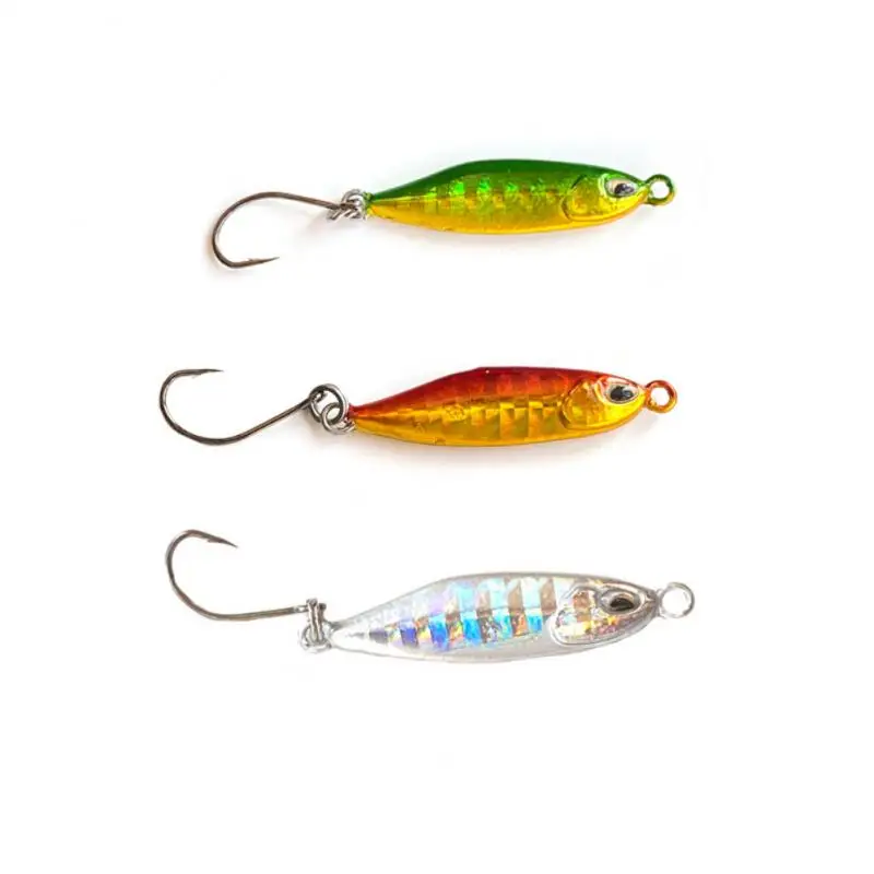 Fishing Lure 1/3/5 Pcs Mini Fishing Lure Spoon Metal Lures Spinnerbait Minnow Small Fish Single Hook Jig Stream Trout Baits