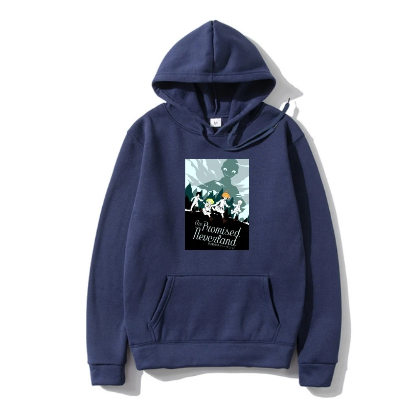 

The Promised Neverland Ray Norman Emma Run Away From Mom Black Outerwear Fleece Autumn Hoody