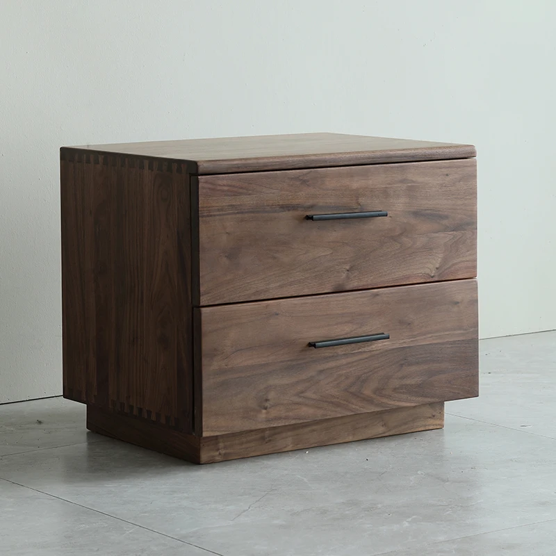 Bedside Table Bedside Cabinet New Chinese Style Bedroom Storage Cabinet Solid Wood Chest of Drawer Storage Two-Drawer Cabinet