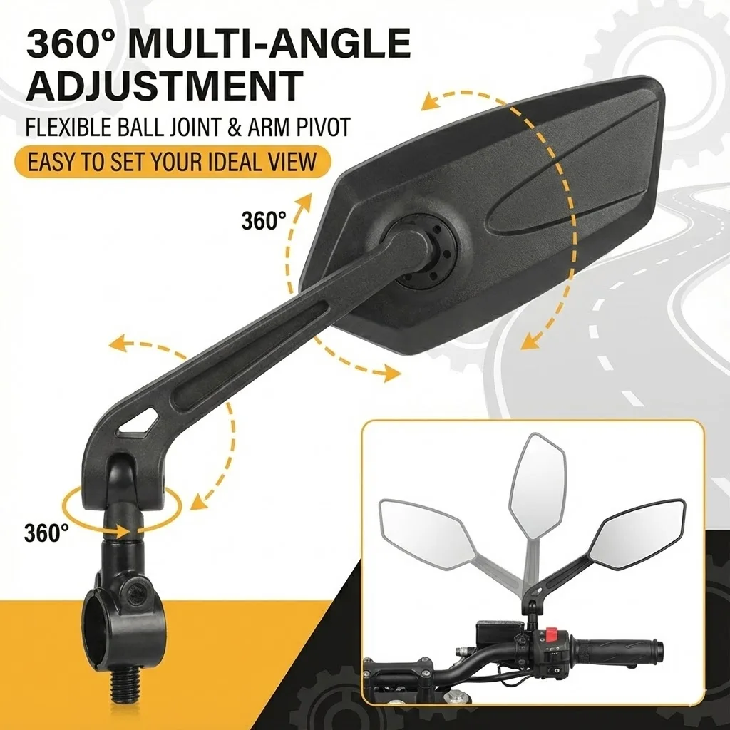 혼다 ADV150 ADV160 ADV350 ADV 150 160 오토바이용 조절 가능한 회전식 사이드 미러